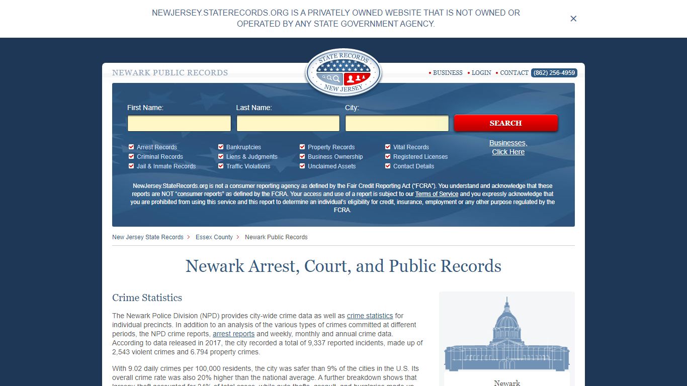 Newark Arrest and Public Records | New Jersey.StateRecords.org