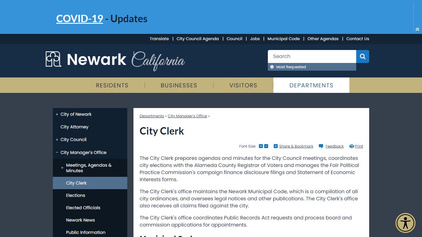City Clerk | Newark, CA